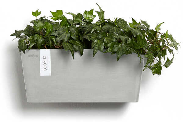 Manhattan Wall Medium Planter Colour White Grey